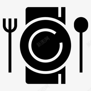 晚餐咖啡厅餐饮图标图标