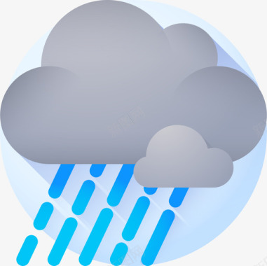 小雨天气199颜色图标图标
