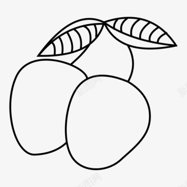 乌加迪节庆祝水果图标图标