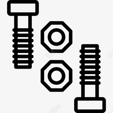 维修安装螺栓建筑螺母图标图标