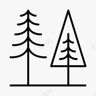 风景景区标志树木园艺自然图标图标