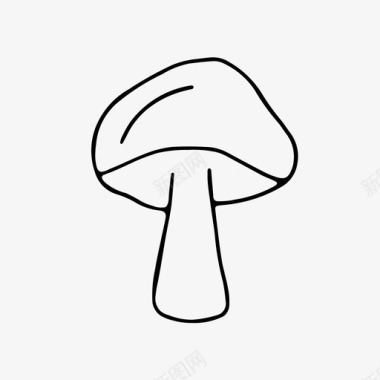 蘑菇食品手绘图标图标