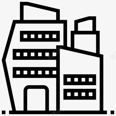 科技线建筑公司建筑师建筑图标图标