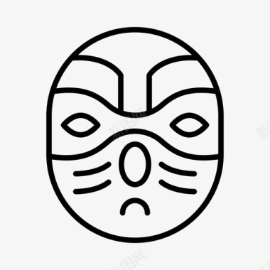 面具面具非洲礼仪面具图标图标