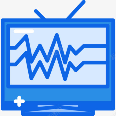 电视电视新闻16蓝色图标图标