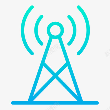 通信天线天线通信150梯度图标图标