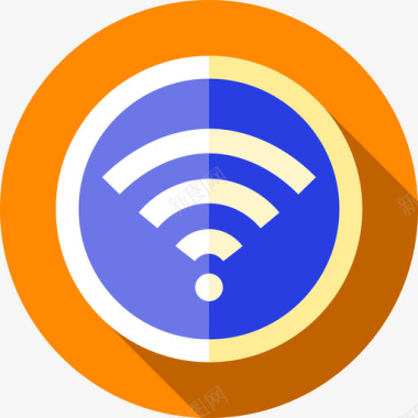 Wifi信号通知23平坦图标图标