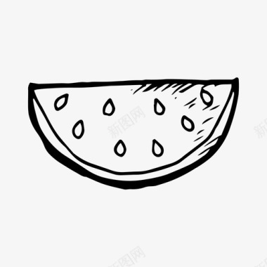 西瓜水果夏天图标图标