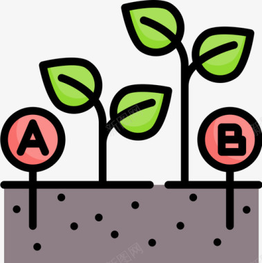 农场背景成长型智能农场14线性颜色图标图标