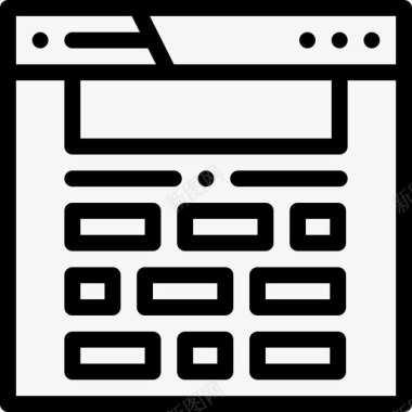 水墨数字8免扣关键词数字服务8线性图标图标