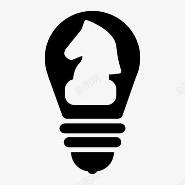 战略理念创意灯具图标图标