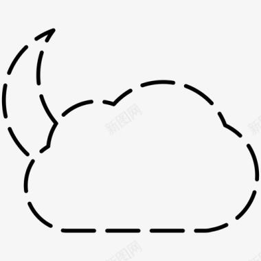 夜晚小商铺天气多云夜晚图标图标