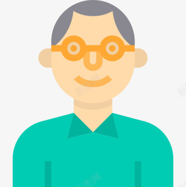 学生阿凡达64扁平图标图标