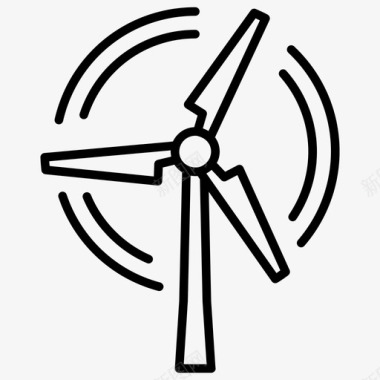 能源图标风车风能风电场图标图标