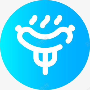 圆形火焰图标香肠野营106圆形图标图标