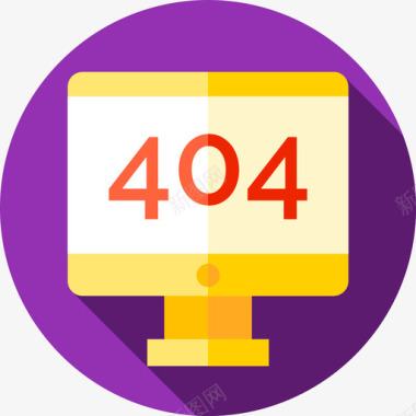 404错误编程36平坦图标图标