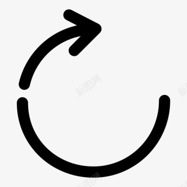 手绘圆形红色圆形箭头箭头手绘箭头图标图标