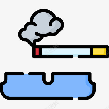 58同城烟灰缸58号吧台线性颜色图标图标