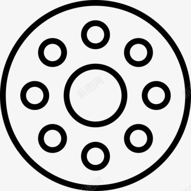 圆形分类轴承圆形摩擦图标图标
