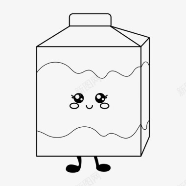 一盒牛奶烹饪奶制品图标图标