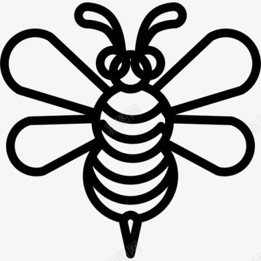 蜜蜂园艺工具8直线型图标图标