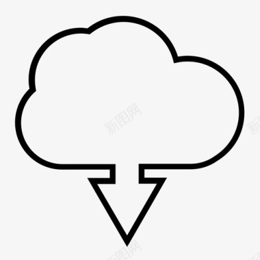 多云天空云云计算多云图标图标