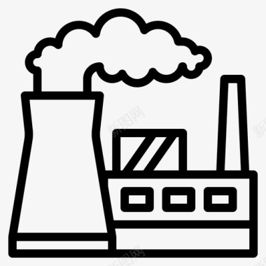 核电站核电站能源工厂图标图标