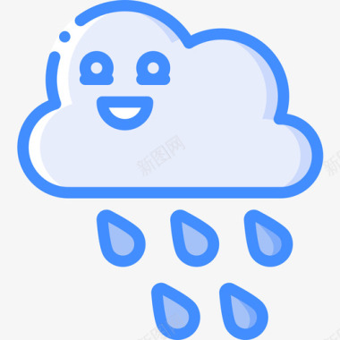 雨可爱的图标5蓝色图标