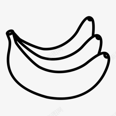 健康大米饭香蕉吃水果图标图标