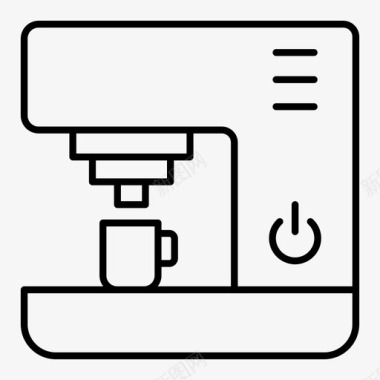 小清新电器咖啡机电器电子产品图标图标