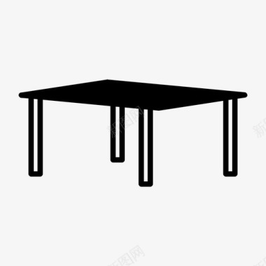桌子四条腿家具图标图标