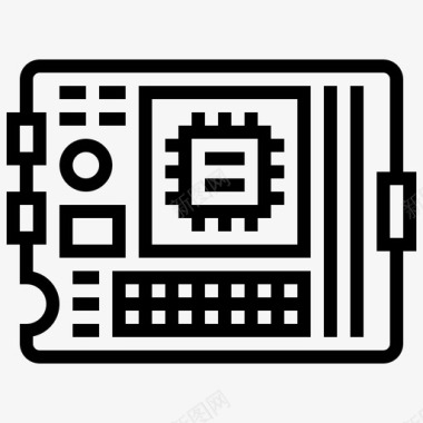 计算机技术主板电路pcb图标图标