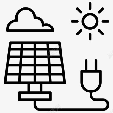 艺术节背景板太阳能板可再生能源太阳能图标图标