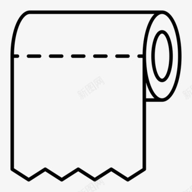 卷纸纸巾浴室干纸巾图标图标