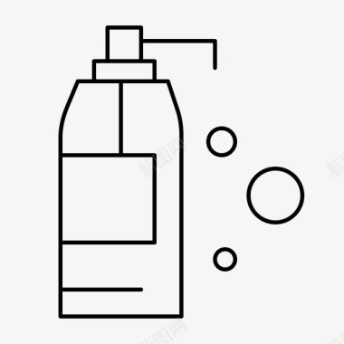 清洁剂产品肥皂瓶图标图标