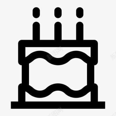 矢量蛋糕牡丹生日蛋糕饮料食品图标图标