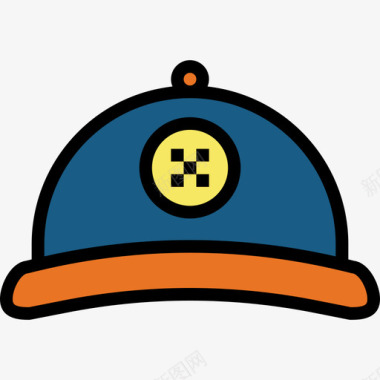 黑色帽子帽子嘻哈12线性颜色图标图标