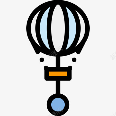 气球玩具气球气球航空24线型颜色图标图标