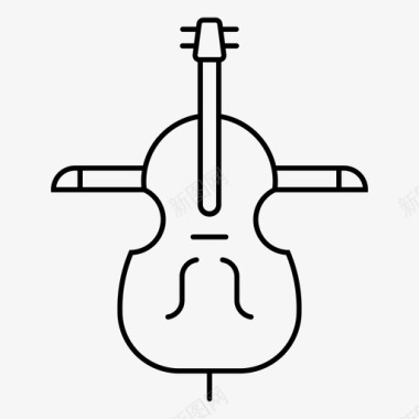 小提琴蓝草大提琴图标图标