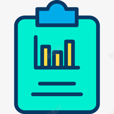 4G数据剪贴板数据科学4线性颜色图标图标