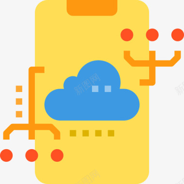 标题云云计算云技术22扁平图标图标