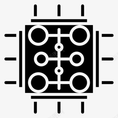 服务器芯片数据网络图标图标