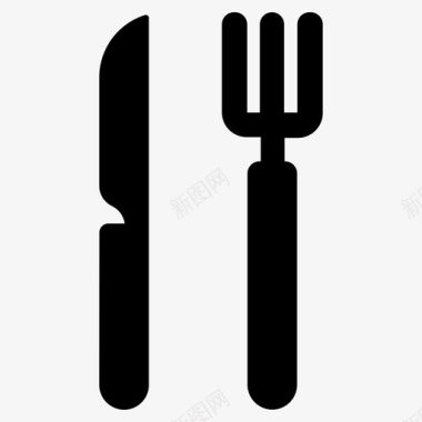 餐具进餐午餐餐具图标图标