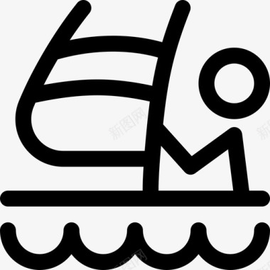 运动会标志帆船运动航海图标图标