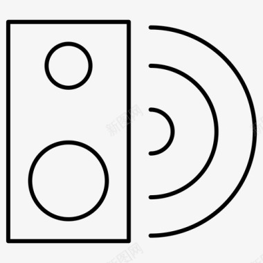 音量柱扬声器扩音器声音图标图标