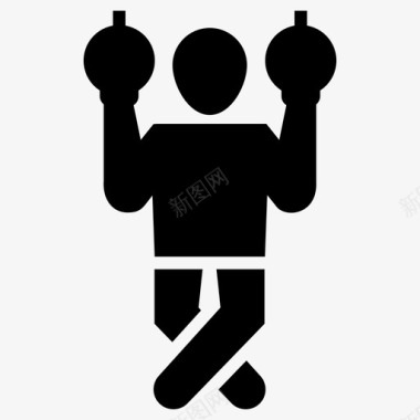 体操运动员健身图标图标