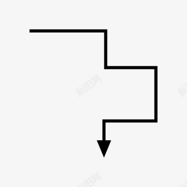 登台阶箭头方向下图标图标