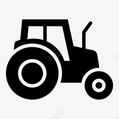 农用拖拉机农业机械农用卡车图标图标