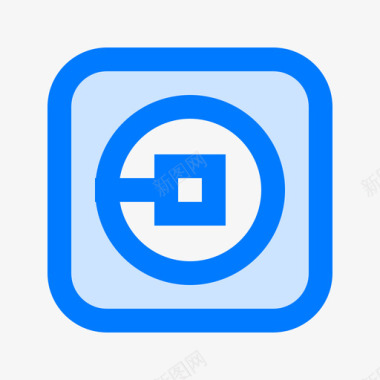 清晨的101Uber社交媒体101蓝色图标图标