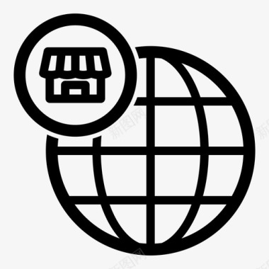 互联网矢量glabalbusinessglobalinternational图标图标